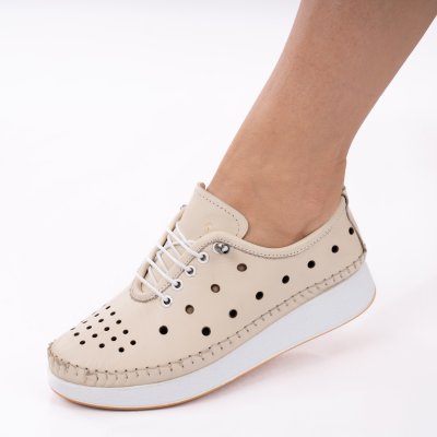 Pantofi Piele Naturala Soraya2 Beige