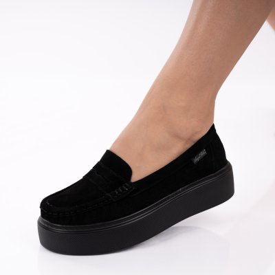 Pantofi Piele Naturala Selvy Black
