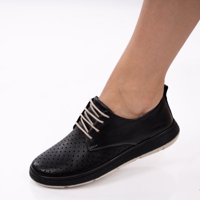 Pantofi Piele Naturala Sivra Black