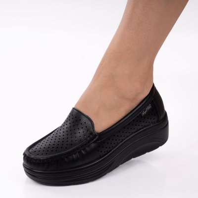 Pantofi Piele Naturala Talyn Black