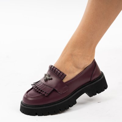 Pantofi Casual Kesia Bordo