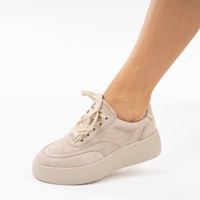 Pantofi Sport Piele Naturala Korova Grey