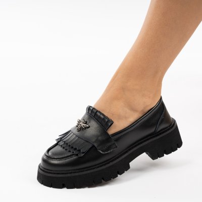 Pantofi Piele Naturala Zenova2 Black