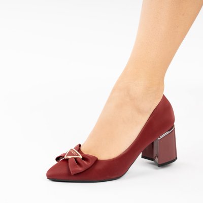 Pantofi Cu Toc Alina Bordo