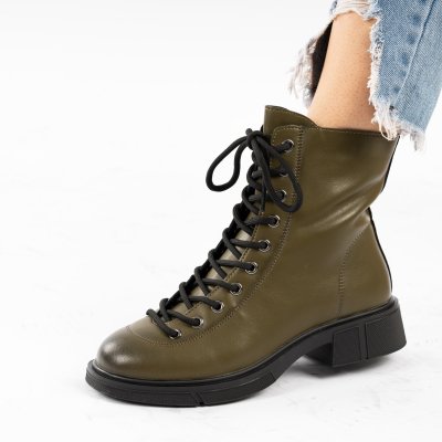 Ghete Piele Naturala Pamio Green