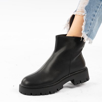 Ghete Piele Naturala Reita Black