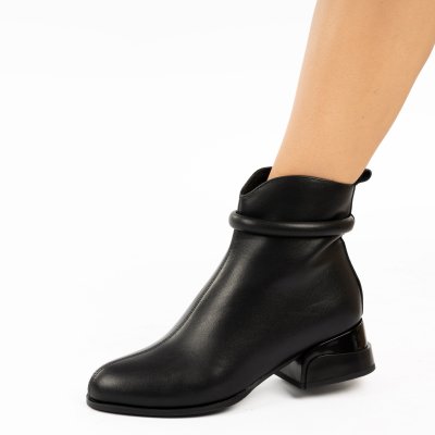 Botine Piele Naturala Carman Black