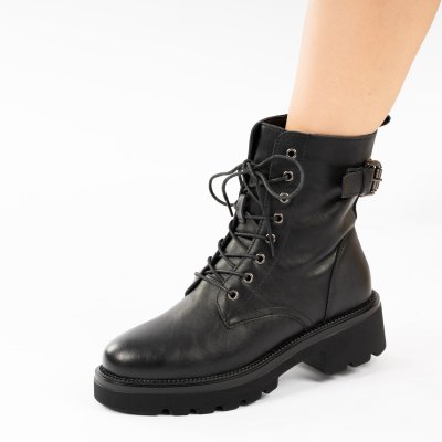 Ghete Piele Naturala Aspen Black