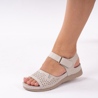 Sandale piele naturala Adona Grey