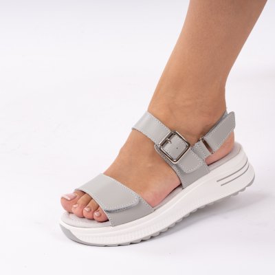 Sandale piele naturala Alteea Grey