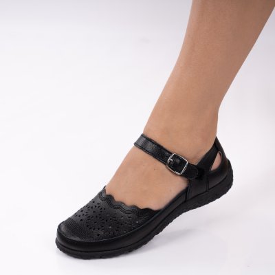 Pantofi Piele Naturala Fiore6 Black