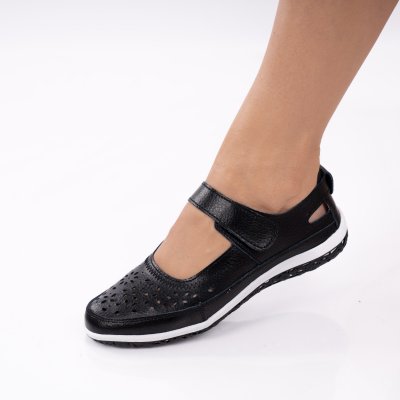 Pantofi Piele Naturala Fiore8 Black