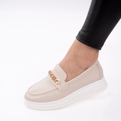 Pantofi Casual Elira Beige