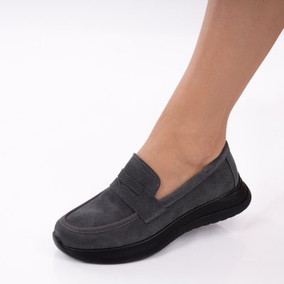 Pantofi Piele Naturala Morano Grey