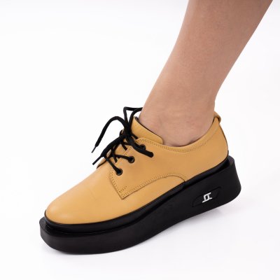 Pantofi Sport Piele Naturala Garida2 Yellow