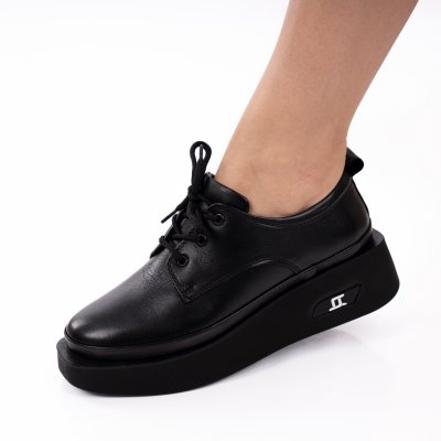 Pantofi Sport Piele Naturala Garida2 Black