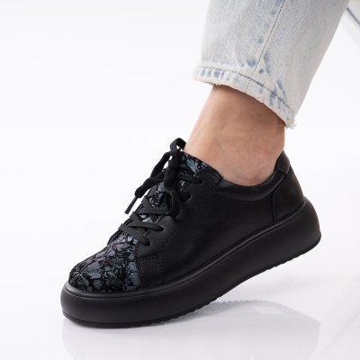 Pantofi Sport Piele Naturala Ivy2 Black