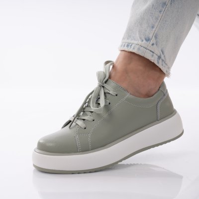 Pantofi Sport Piele Naturala Ivy Green