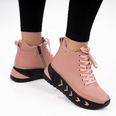 Ghete Piele Naturala Lafora Pink