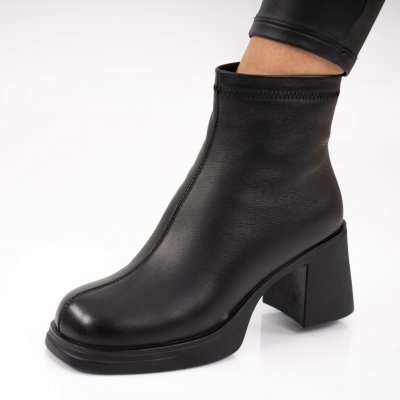 Botine Piele Naturala Janelis Black