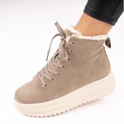 Ghete Piele Naturala Moana2 Khaki