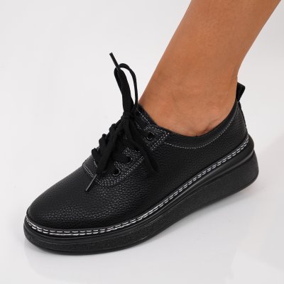 Pantofi Sport Piele Naturala Fonisa Black