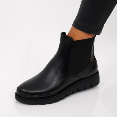 Ghete Piele Naturala Mareva Black