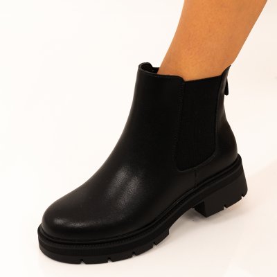 Ghete Piele Naturala Cinco Black