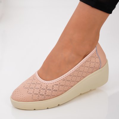 Pantofi Piele Naturala Kaira Pink