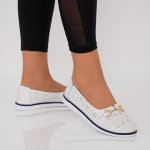 Pantofi Piele Naturala Nariam White