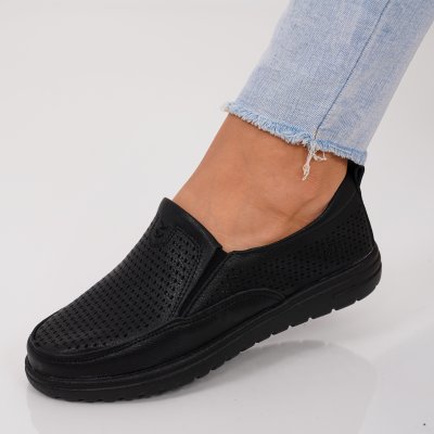 Pantofi Piele Naturala Aziza Black