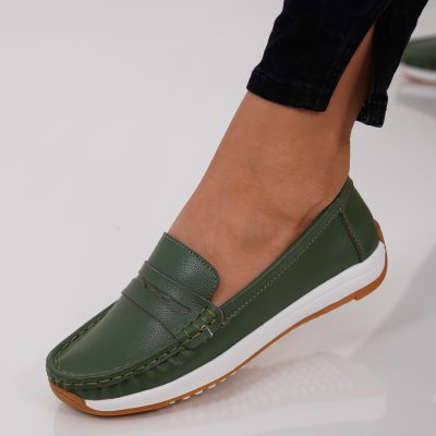 Pantofi Piele Naturala Beirut Green