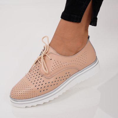 Pantofi Piele Naturala Sindra Pink