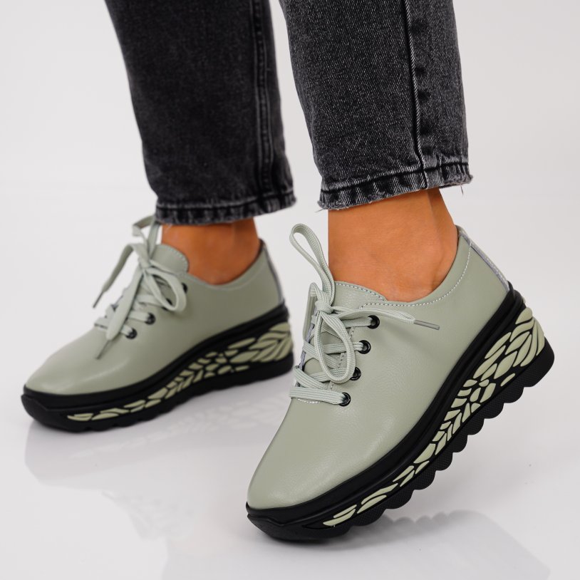 Pantofi Sport Piele Naturala Zavat Green