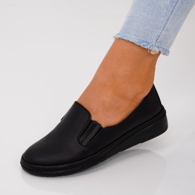 Pantofi Piele Naturala Fresas M2 Black