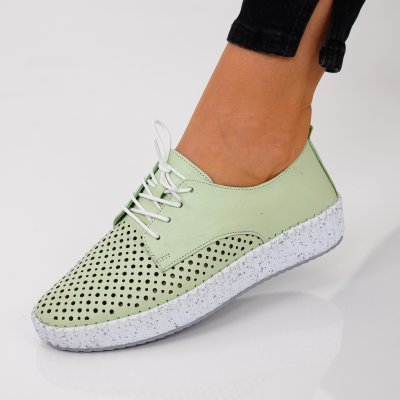 Pantofi Piele Naturala Velon Green