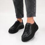 Pantofi Sport Piele Naturala Noura Black