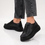 Pantofi Sport Piele Naturala Noura Black