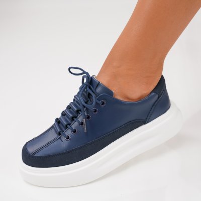 Pantofi Sport Piele Naturala Miriam Navi