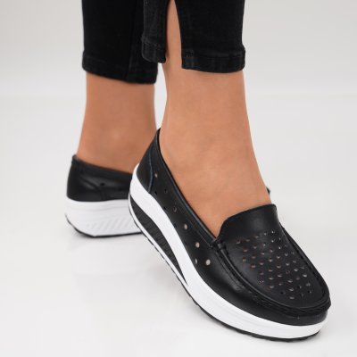Pantofi Piele Naturala Relly8 Black