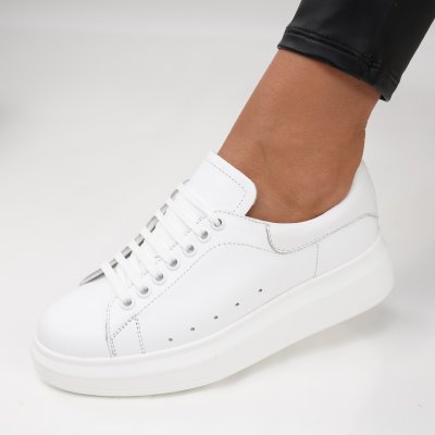 Pantofi Sport Piele Naturala Nidelva2 White