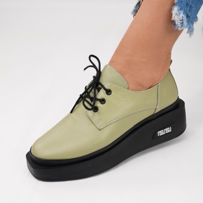 Pantofi Piele Naturala Caliope3 Green