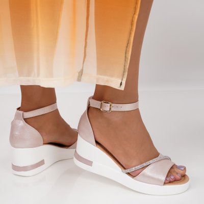 Sandale cu platforma Angeni Pink