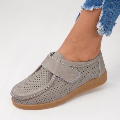 Pantofi Piele Naturala Esen9 Grey