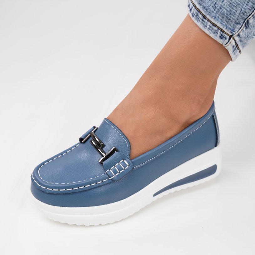 Pantofi Piele Naturala Bridge Blue