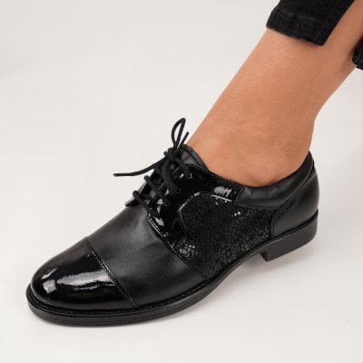 Pantofi Piele Naturala Columbia Black2