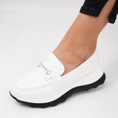 Pantofi Casual Canton White