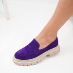 Pantofi Piele Naturala Napoli Purple