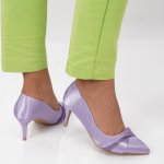 Pantofi Cu Toc Crivis Purple