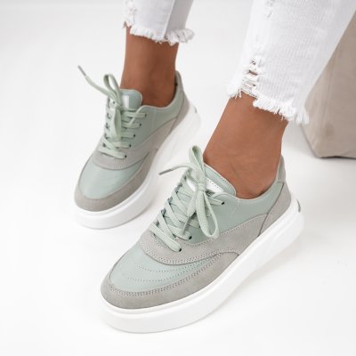 Pantofi Sport Piele Naturala Suneh Green